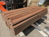 Azobé damwand 140 en 200 mm breed, lengte tussen 200 en 600 cm