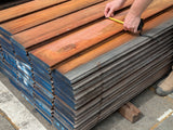 Azobé damwand 140 en 200 mm breed, lengte tussen 200 en 600 cm