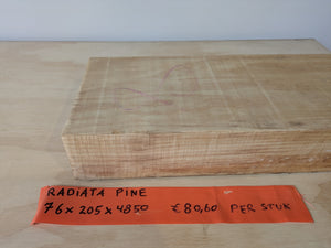 Radiata pine balkhout 76 x 205  x 4850 mm
